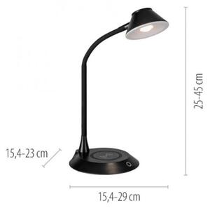 JUST LIGHT. 14414-18-LED Stmievateľná stolná lampa s nabíjaním PUCKI LED/4,5W/230V čierna