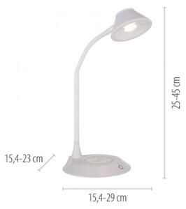 JUST LIGHT. 14414-16 -LED stmievateľná stolná lampa s nabíjaním PUCKI LED/4,5W/230V biela