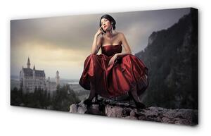 Obraz canvas Žena dress up 100x50 cm