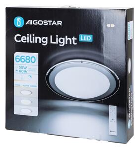 Aigostar - stmievateľné LED stropné svietidlo 60W/230V 2700-6500K priemer 52,7 cm chróm + diaľkové ovládanie