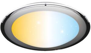 Aigostar - stmievateľné LED stropné svietidlo 60W/230V 2700-6500K priemer 52,7 cm chróm + diaľkové ovládanie