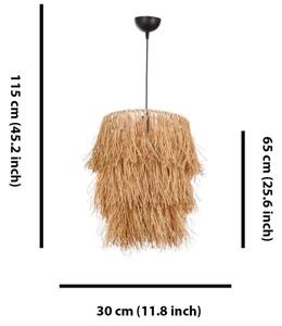 Závesný luster na lane TASSEL 1xE27/40W/230V rafia