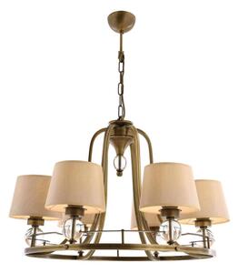 Luster na reťazi NARA 6xE27/40W/230V mosadz