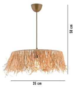 Závesná lampa MARISKA na kábli 1xE27/40W/230V ráfia