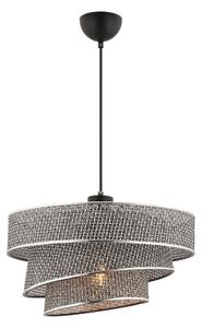 Závesný luster na lanku COUPER 1xE27/60W/230V sivá/lesklý chróm