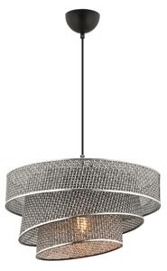 Závesný luster na lanku COUPER 1xE27/60W/230V sivá/lesklý chróm