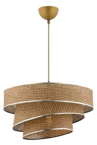Luster na lane COUPER 1xE27/60W/230V hnedá/lesklý chróm
