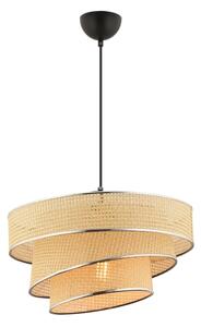 Luster na lanku COUPER 1xE27/60W/230V béžový/lesklý chróm