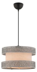 Závesný luster HALO na lanku 1xE27/60W/230V, béžovo-šedý