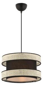 Závesný luster na lanku HALO 1xE27/60W/230V čierna/krémová