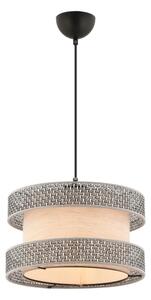 Závesný luster HALO na lanku 1xE27/60W/230V, béžovo-šedý