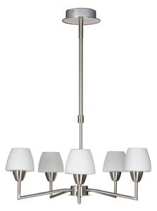 Luster na tyči TOGO 5xG9/40W/230V matný chróm/biela