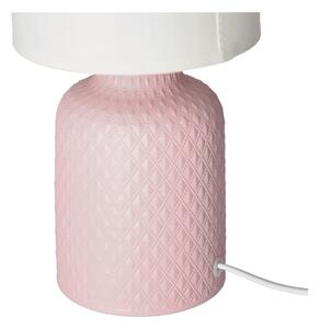 Ružová stolová lampa s textilným tienidlom (výška 32 cm) Iner – Candellux Lighting