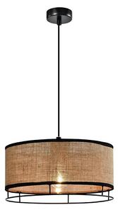 Závesný luster na lanku ARDI 1xE27/40W/230V hnedá/čierna