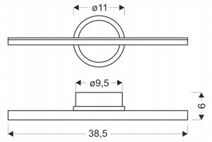 LED Nástenné svietidlo BATUTA LED/10W/230V hnedé