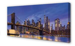 Obraz na plátne Bridge sunset panorama 100x50 cm
