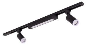 LED bodové svietidlo do lištového systému TRACER 2xGU10/10W/230V + LED/20W 1 m čierna