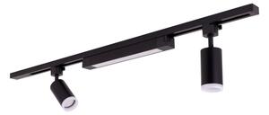 LED bodové svietidlo do lištového systému TRACER 2xGU10/10W/230V + LED/20W 1 m čierna