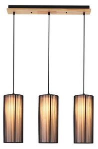 Závesný luster KIOTO 3xE27/40W/230V čierna/buk
