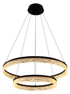 LED luster na lane FROZI LED/38W/230V pr. 60 cm čierny