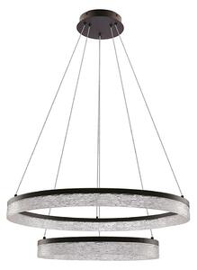 LED luster na lane FROZI LED/38W/230V pr. 60 cm čierny