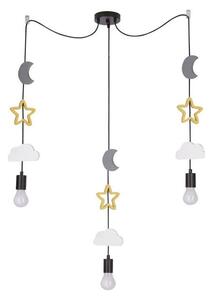 Detský luster na lanku TRIO 3xE27/20W/230V sivá/žltá/biela