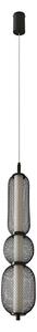 LED luster na lanku PUMA LED/15W/230V pr. 14 cm čierna