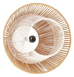 Závesný luster na lane AFRICA 1xE27/40W/230V pr. 40 cm hnedá/krémová