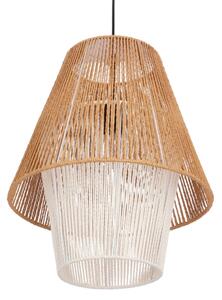Závesný luster na lane AFRICA 1xE27/40W/230V pr. 40 cm hnedá/krémová