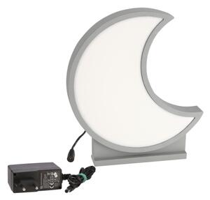 LED Detská stolná lampa MOON LED/12W/230V sivá