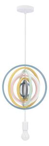 Detský závesný luster HOOPS na lanku 1xE27/20W/230V priemer 27 cm pestrofarebný