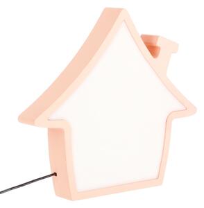 LED Detská stolná lampa HOUSE LED/10W/230V ružová