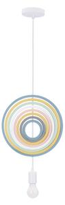 Detský závesný luster HOOPS na lanku 1xE27/20W/230V priemer 27 cm pestrofarebný
