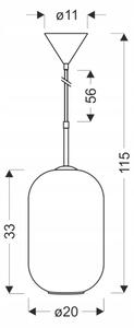 Závesný luster na lanku CRESTO 1xE27/40W/230V biela/zlatá
