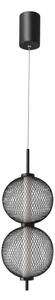 LED luster na lanku PUMA LED/10W/230V priemer 14 cm čierny