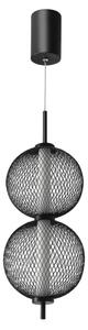 LED luster na lanku PUMA LED/10W/230V priemer 14 cm čierny