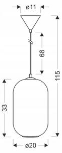 Luster na lanku CRESTO 1xE27/40W/230V biela