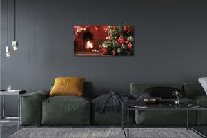 Obraz na plátne Vianočný strom ozdoby svetla darčeky 100x50 cm