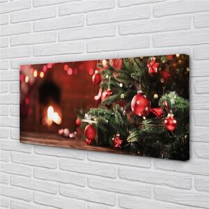 Obraz na plátne Vianočný strom ozdoby svetla darčeky 100x50 cm
