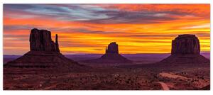 Obraz - Monument Valley v Arizone (120x50 cm)