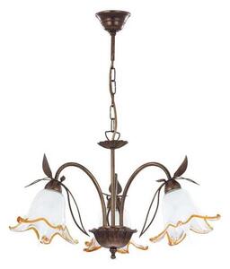 Luster na reťazi BRAGA 3xE27/15W/230 bronzový
