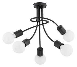 Prisadený luster PLENA 5xE27/15W/230V čierny