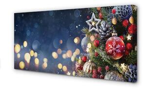 Obraz na plátne Vianočný strom dekorácie sneh 100x50 cm