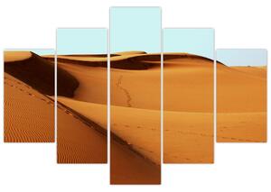 Obraz - Stopy v púšti (150x105 cm)