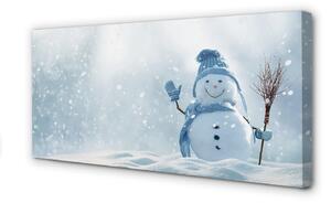 Obraz na plátne snehuliak sneh 100x50 cm