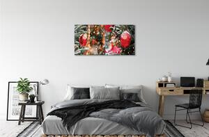 Obraz na plátne Snow Vianočné ozdoby 100x50 cm