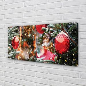 Obraz na plátne Snow Vianočné ozdoby 100x50 cm