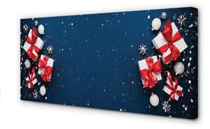 Obraz na plátne Darčeky čačky sneh 100x50 cm