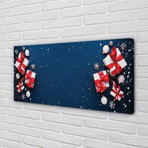 Obraz na plátne Darčeky čačky sneh 100x50 cm