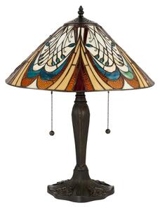Stolná lampa Tiffany HECTOR 2xE27/60W/230V, priemer 40 cm
